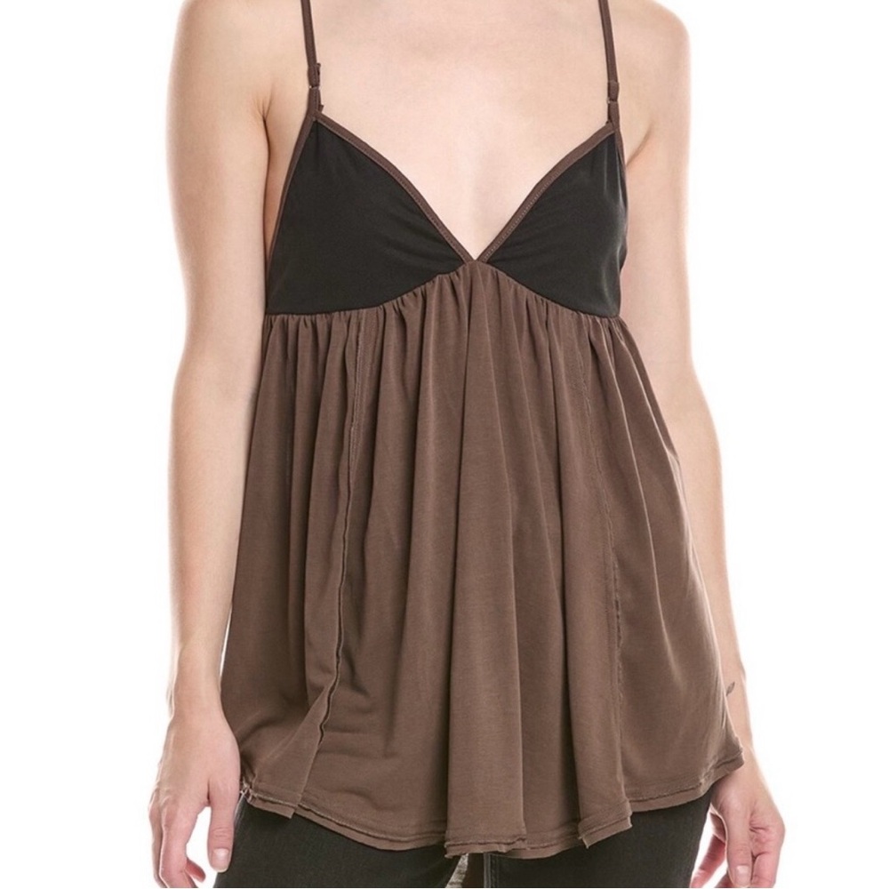 Brown and Black Free People Flowy Tank
